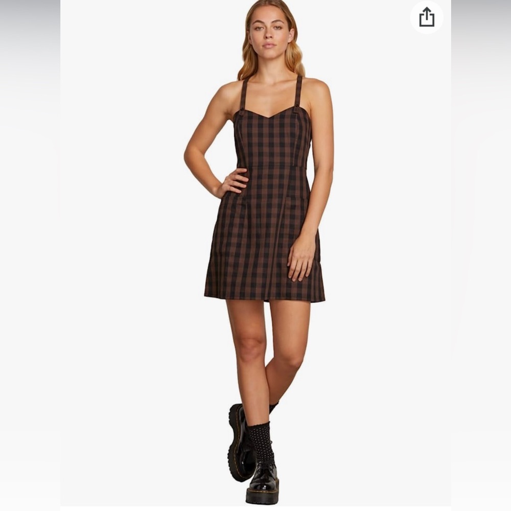 Volcom Dare 2 Bloom Plaid Dress